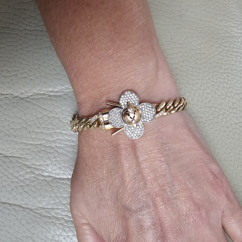 14k gold CZ bracelet